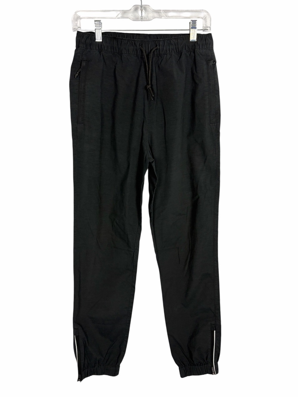 H&M Men’s Regular Fit Black Utility Jogger Pants XS Zip Ankle Drawstring